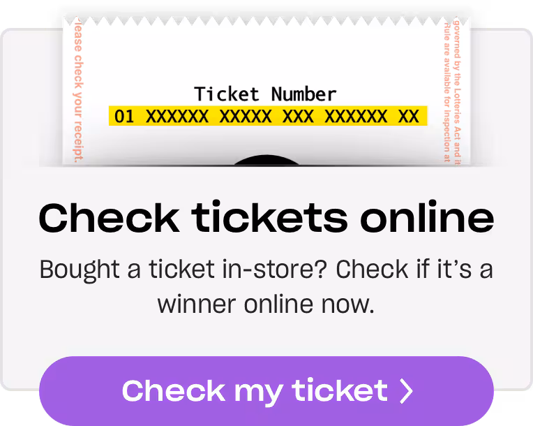 Check your lottery tickets online